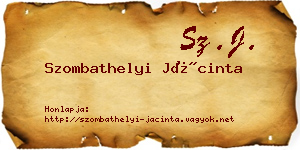 Szombathelyi Jácinta névjegykártya